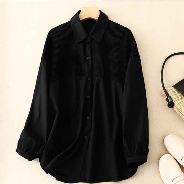 カジュアル　切り替え　秋新作　長袖　レディースシャツ　