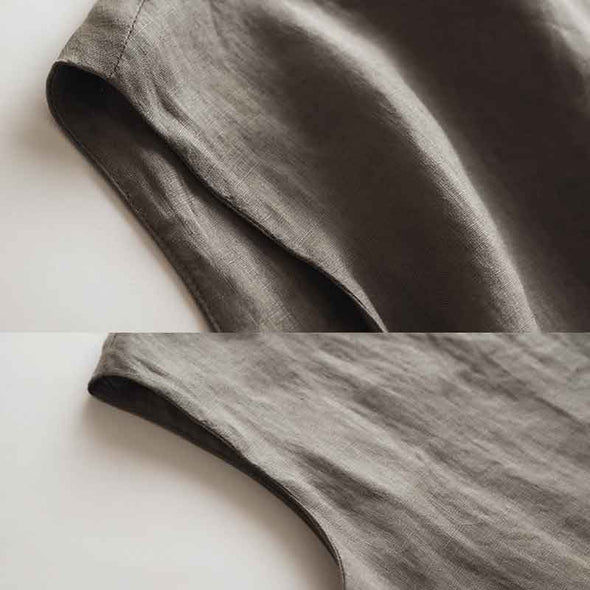 シンプルカジュアル　スリット入り　ワンピース