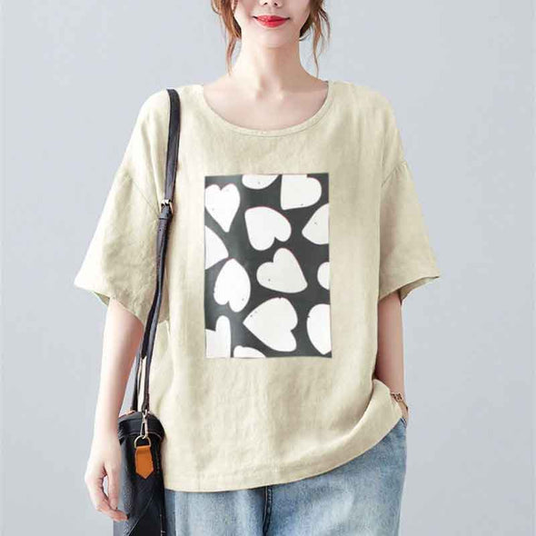 【S~4XL】大人かわいい　ゆるシルエット　色バリ豊か　半袖Tシャツ