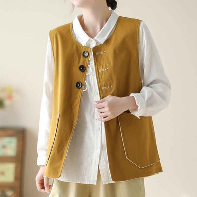 レディースベスト　表裏2way　ジャケット　羽織　合わせやすいアウター