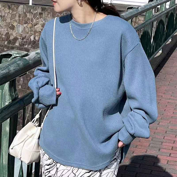 多色展開　無地　コーデしやすい一枚　ゆるシルエット　ラクチン　ぬけ感　トレーナー　