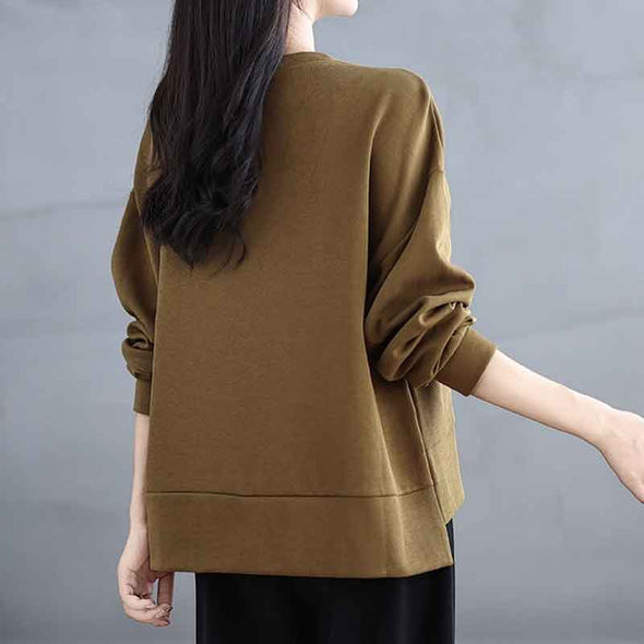 大人カジュアル　アシメデザイン　長袖　トレーナー　秋冬　おしゃれコーデ