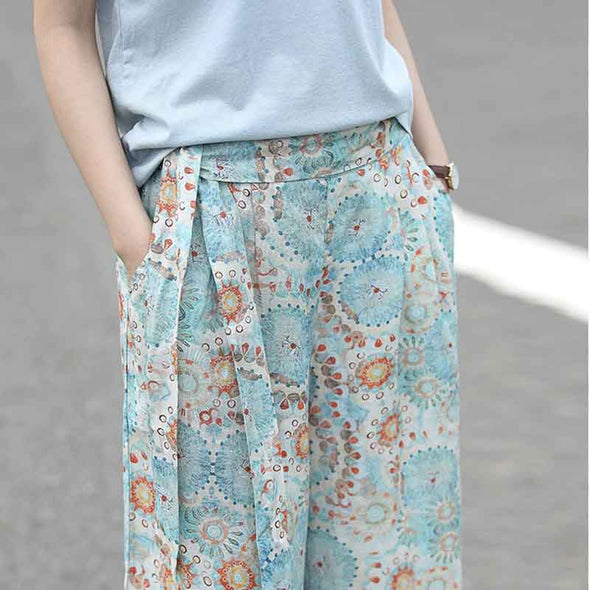 かわいい　ワイド風　ガウチョパンツ