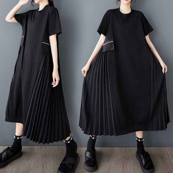 シンプルカジュアル　Ａライン　体型カバー　ロングワンピース