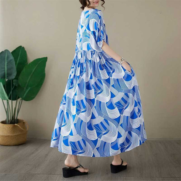 夏定番　大人かわいい　ロング丈　ワンピース