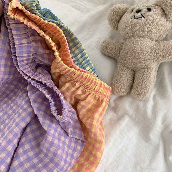 人気　お得　ルームウエア　部屋着　チェック柄　かわいい　楽ちん　