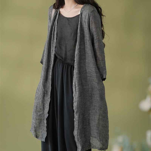 夏　羽織　薄手　8分袖　薄手アウター　シャツ