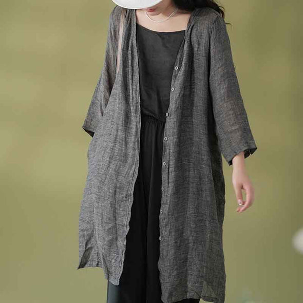 夏　羽織　薄手　8分袖　薄手アウター　シャツ