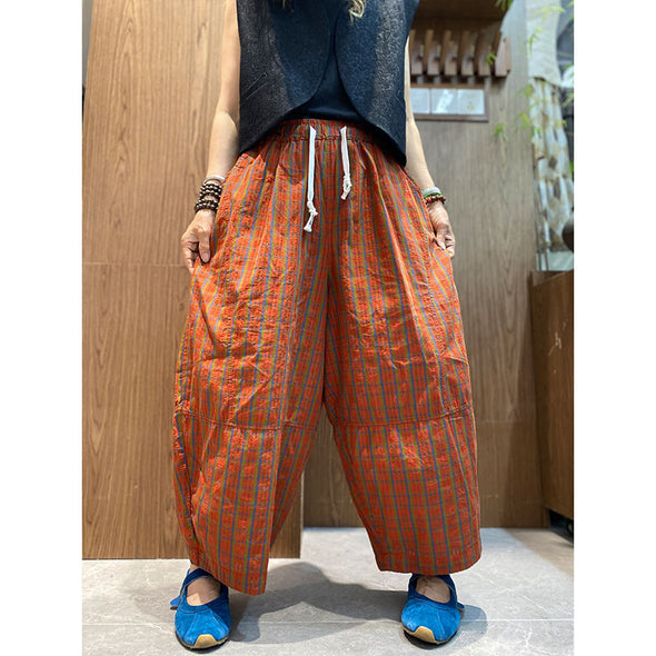 新作 チェック柄 楽ちん 大人カジュアル バルーンパンツ – Jojormaru