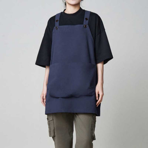 エプロン　かぶるタイプ　大き目ポケット　便利　飲食店　美容室　男女兼用　エプロン