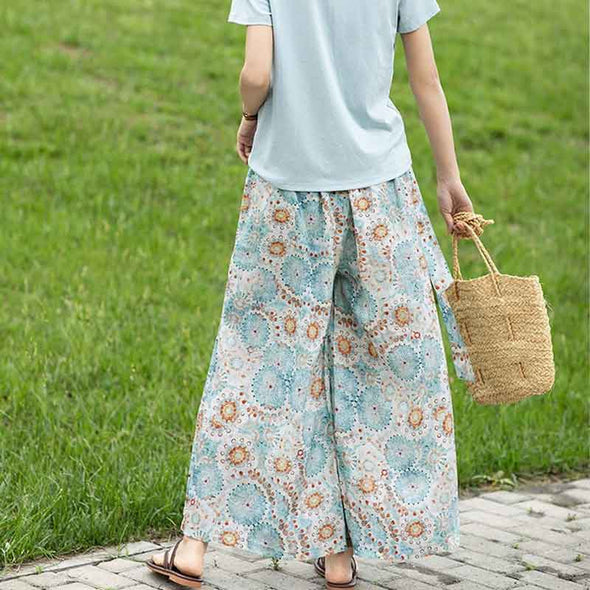 かわいい　ワイド風　ガウチョパンツ