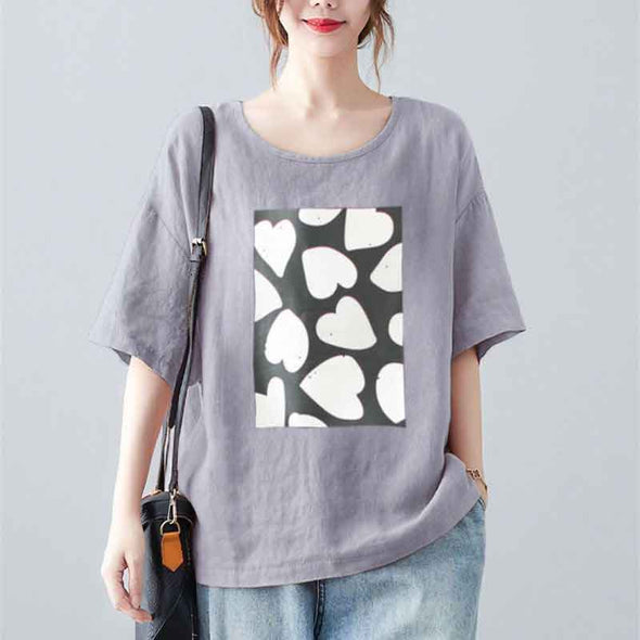 【S~4XL】大人かわいい　ゆるシルエット　色バリ豊か　半袖Tシャツ