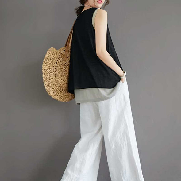 レイヤード風　Vネック　夏定番　かわいい　タンクトップ