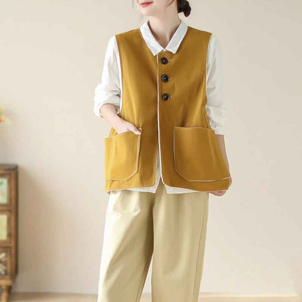 レディースベスト　表裏2way　ジャケット　羽織　合わせやすいアウター