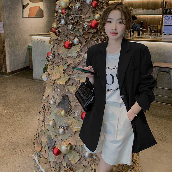 韓国ファッション　おしゃれテーラードジャケット　バックスリット　個性派　春夏アウター