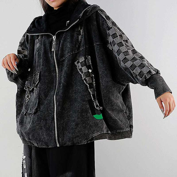 デニムジャケット　韓国ファッション　ゆったり　あたたかい　秋冬ジャケット　