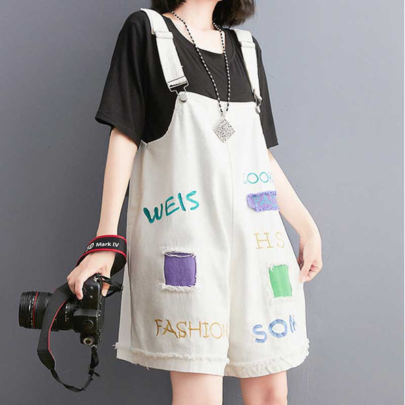 韓国ファッション　夏デニムサロペット　ショートパンツ　おしゃれサロペット