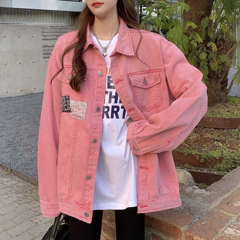 レディース Denim jacket Pink - 通販 - advthiagooliveira.com.br