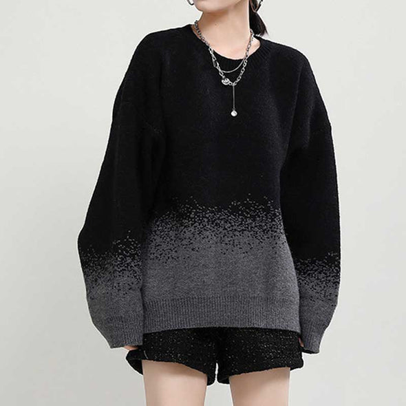 韓国ファッション　ニットセーター　ゆるシルエット　トップス　秋冬　暖かい　厚手セーター