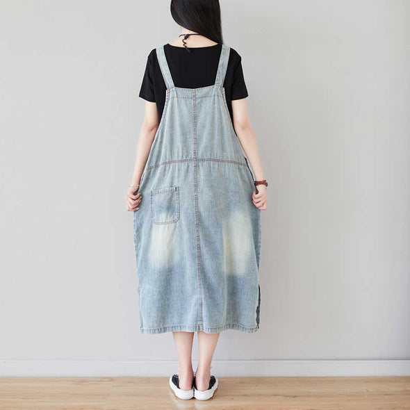 韓国ファッション　ダメージ加工　デニムスカート　かわいいスカート