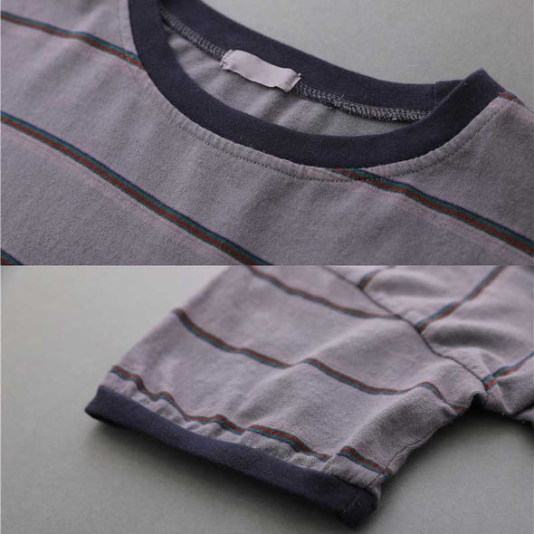 韓国ファッション　ゆるシルエット　ストラップ柄　おしゃれTシャツ　半袖Ｔシャツ　夏トップス