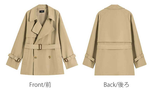 トレンチコート 韓国ファッション　おしゃれ　かわいいアウター　ジャケット　秋冬コーデ　
